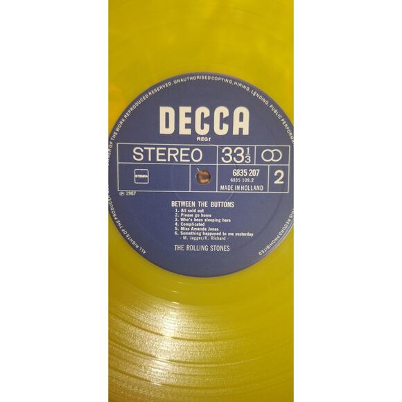 The Rolling Stones- Between the Buttons Yellow Vinyl DECCA 6835 207 EX EX WOW! - Picture 9 of 9